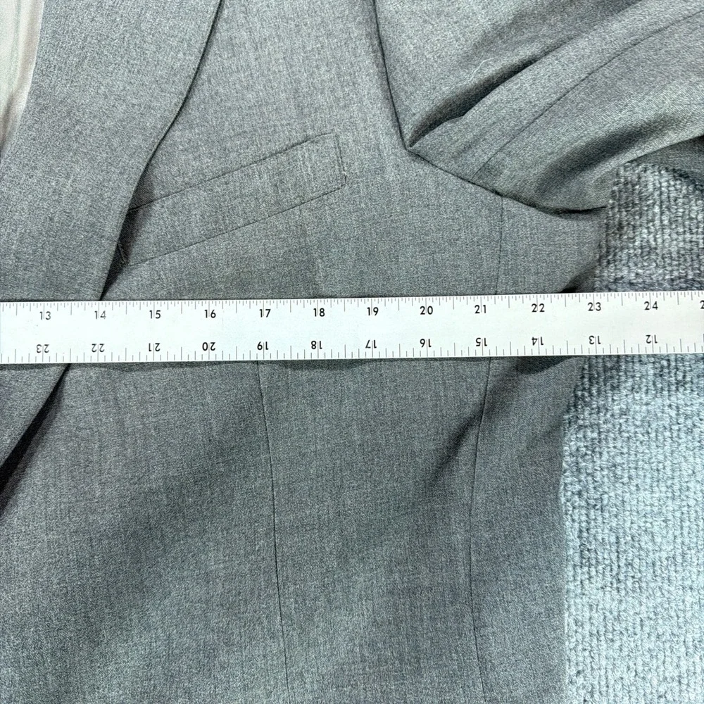 Vintage Nordstrom Mens Gray Virgin Wool Blazer Sport Coat Union Made USA 42R